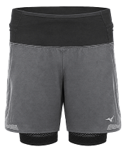 Шорты мужские Mizuno Trail Multipocket 2In1 Lava Smoke