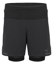 Шорты мужские Mizuno Trail Multipocket 2In1 Black