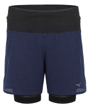 Шорты мужские Mizuno Trail Multipocket 2In1 Estate Blue