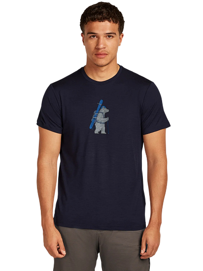 Футболка мужская Icebreaker 150 TL Bear Tour Midnight Navy - Фото 1 большая