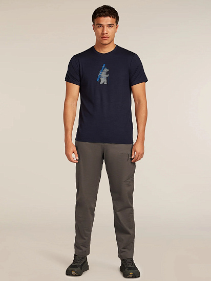 Футболка мужская Icebreaker 150 TL Bear Tour Midnight Navy - Фото 4 большая