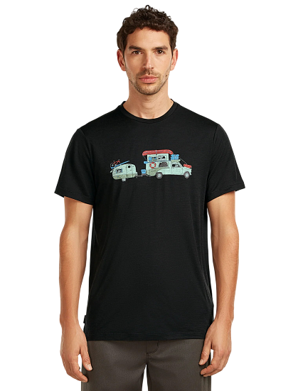 Футболка мужская Icebreaker 150 TL Transport Black - Фото 1 большая