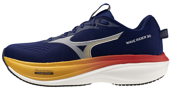 Кроссовки мужские Mizuno Wave Rider 30 Beacon Blue/Dark Slate/Ambrosia - Фото 2 большая