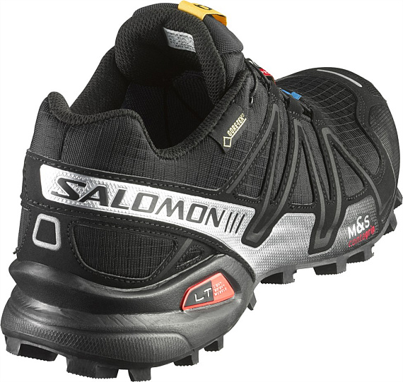 Кроссовки мужские Salomon SPEEDCROSS 3 GTX Black/Black - Фото 3 большая
