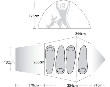 Кемпинговая палатка Big Agnes Tensleep Station 4 Кемпинговая палатка Big Agnes Tensleep Station 4