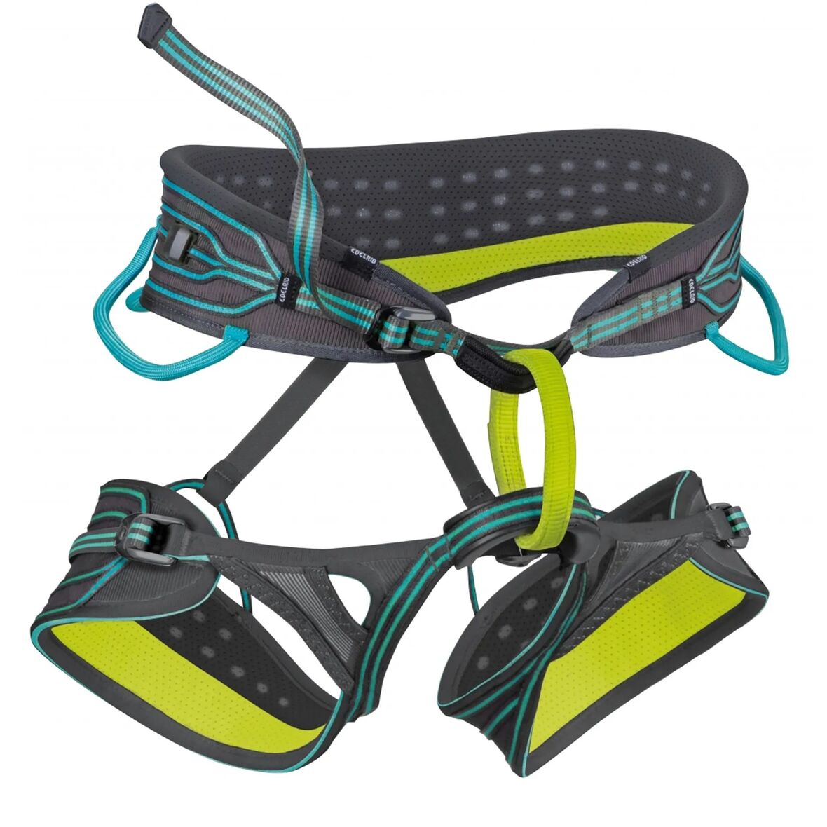Обвязка Edelrid Orion. Обратите внимание, что на этой обвязке функцию единой, широкой силовой стропы как на моделях попроще заменяет целый ряд расходящихся строп, призванных улучшить распределение нагрузки по телу пользователя. Комфорт комфортом, но инспекцию вам это однозначно усложнит. Источник: edelrid.com Обвязка Edelrid Orion. Обратите внимание, что на этой обвязке функцию единой, широкой силовой стропы как на моделях попроще заменяет целый ряд расходящихся строп, призванных улучшить распределение нагрузки по телу пользователя. Комфорт комфортом, но инспекцию вам это однозначно усложнит. Источник: edelrid.com