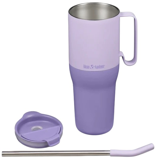 Термостакан Klean Kanteen Rise Tumbler Straw Lid 1,065 Orchid Bloom - Фото 3 большая