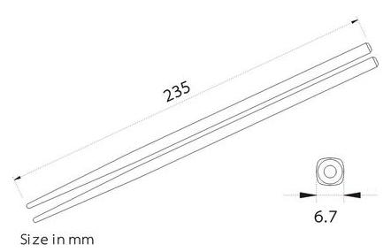Палочки Keith Titanium Square Chopsticks - Фото 2 большая