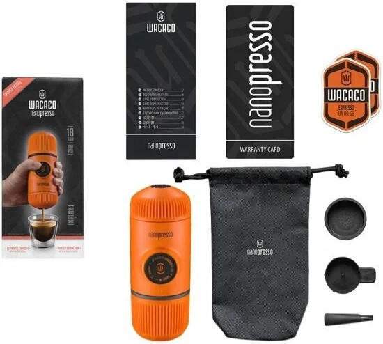 Кофемашина WACACO Nanopresso Orange/Patrol - Фото 2 большая