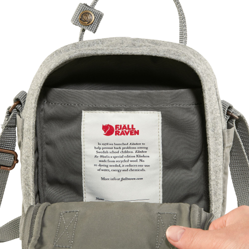 Сумка Fjallraven Kanken Re-Wool Sling Red-Black - Фото 11 большая