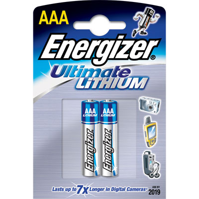 Батарейка Energizer Ultimate Lithium AAA (2 шт) - Фото 1 большая