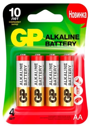 Батарейки GP Ultra Alkaline АА 15ARHCP-2CR4 (4 шт) - Фото 1 большая