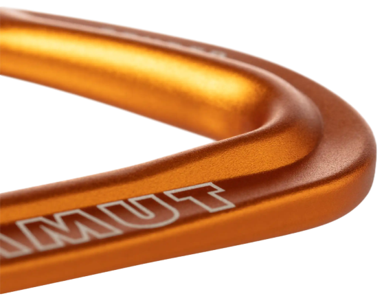 Оттяжка Mammut Sender Keylock Straight/Bent 17см Light Grey/Gold - Фото 2 большая