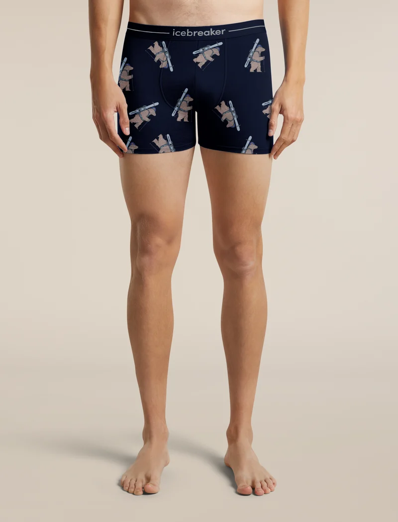 Трусы мужские Icebreaker 150 Anatomica Bear Tour Midnight Navy - Фото 2 малая