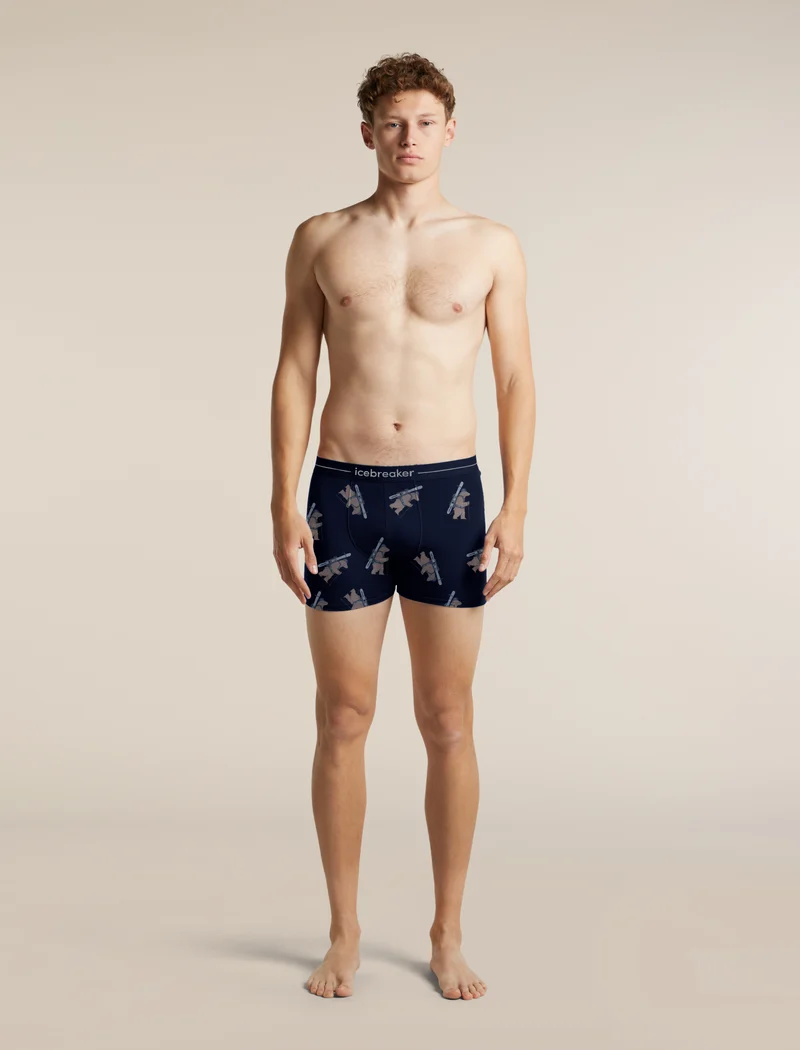 Трусы мужские Icebreaker 150 Anatomica Bear Tour Midnight Navy - Фото 4 малая