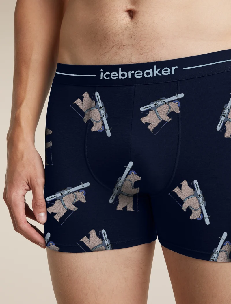 Трусы мужские Icebreaker 150 Anatomica Bear Tour Midnight Navy - Фото 5 малая