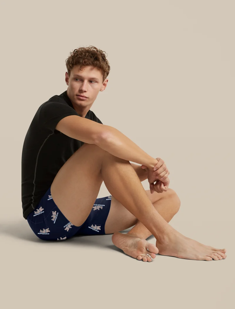 Трусы мужские Icebreaker 150 Anatomica Bear Tour Midnight Navy - Фото 6 малая