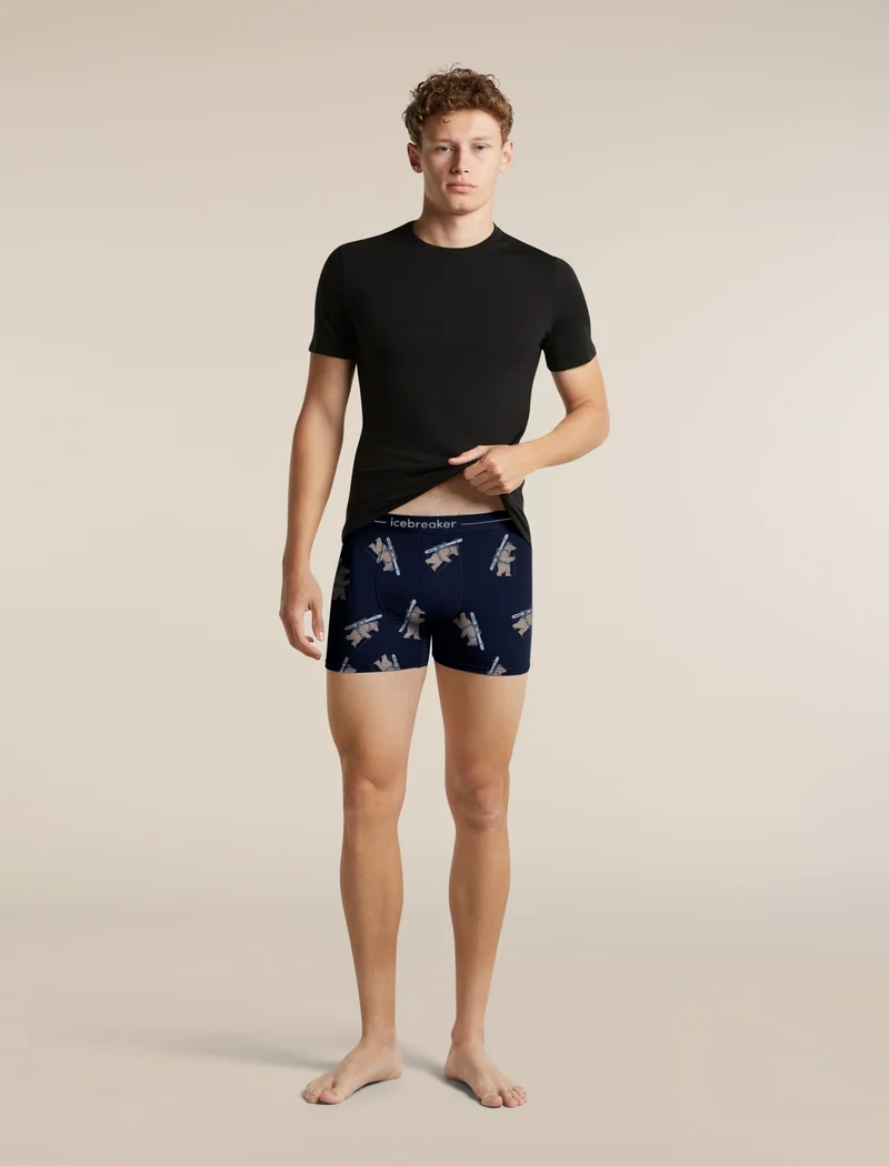 Трусы мужские Icebreaker 150 Anatomica Bear Tour Midnight Navy - Фото 7 малая
