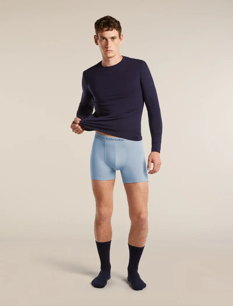 Трусы мужские Icebreaker 150 Anatomica Zinc Blue - Фото 4 малая