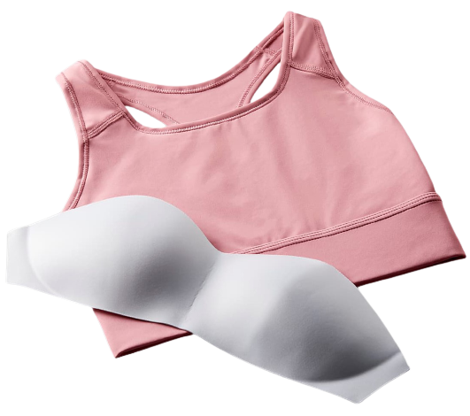Топ женский Nike Swoosh Long Line Rosa vidrio/Blanco - Фото 4 большая