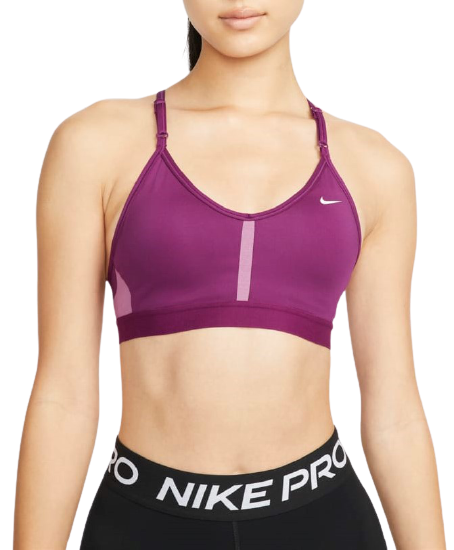 Топ женский Nike Dri-Fit Indy Sangria/Light Bordeaux/Sangria/White - Фото 1 большая