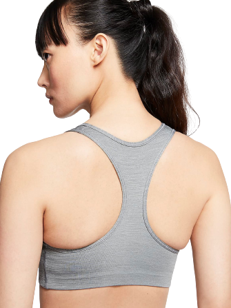 Топ женский Nike Swoosh Bra Pad Smoke Grey/Pure/Black - Фото 4 большая
