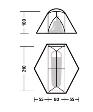 Палатка Naturehike Mongar UL Hiking 1 15D nylon Moon Rock/Sand - Фото 2 большая