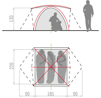 Палатка Vaude Campo Grande 3-4P - Фото 3 большая