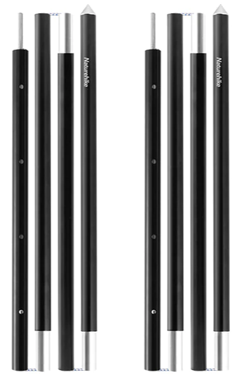 Стойки для тента Naturehike Telescopic Canopy Poles 2 шт Black - Фото 1 большая