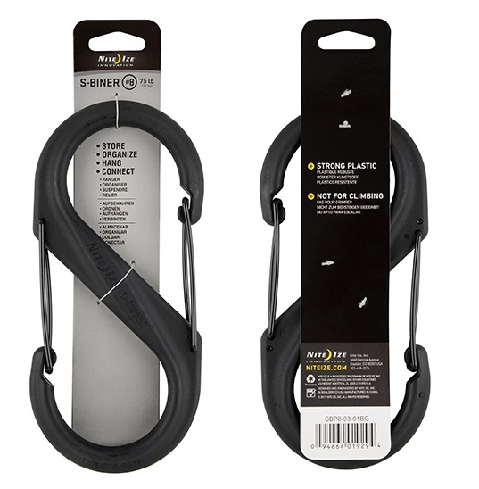 Карабин Nite Ize S-Biner® #8 Black - Фото 1 большая