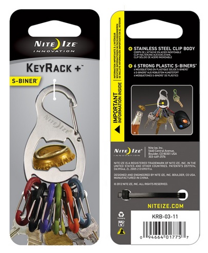 Брелок Nite Ize KeyRack+™ S-Biner® Bottle Opener Steel - Фото 1 большая