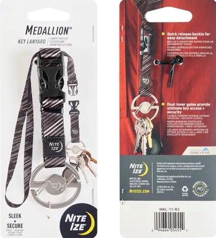 Брелок Nite Ize Medallion Key Lanyard Cтальной - Фото 5 большая