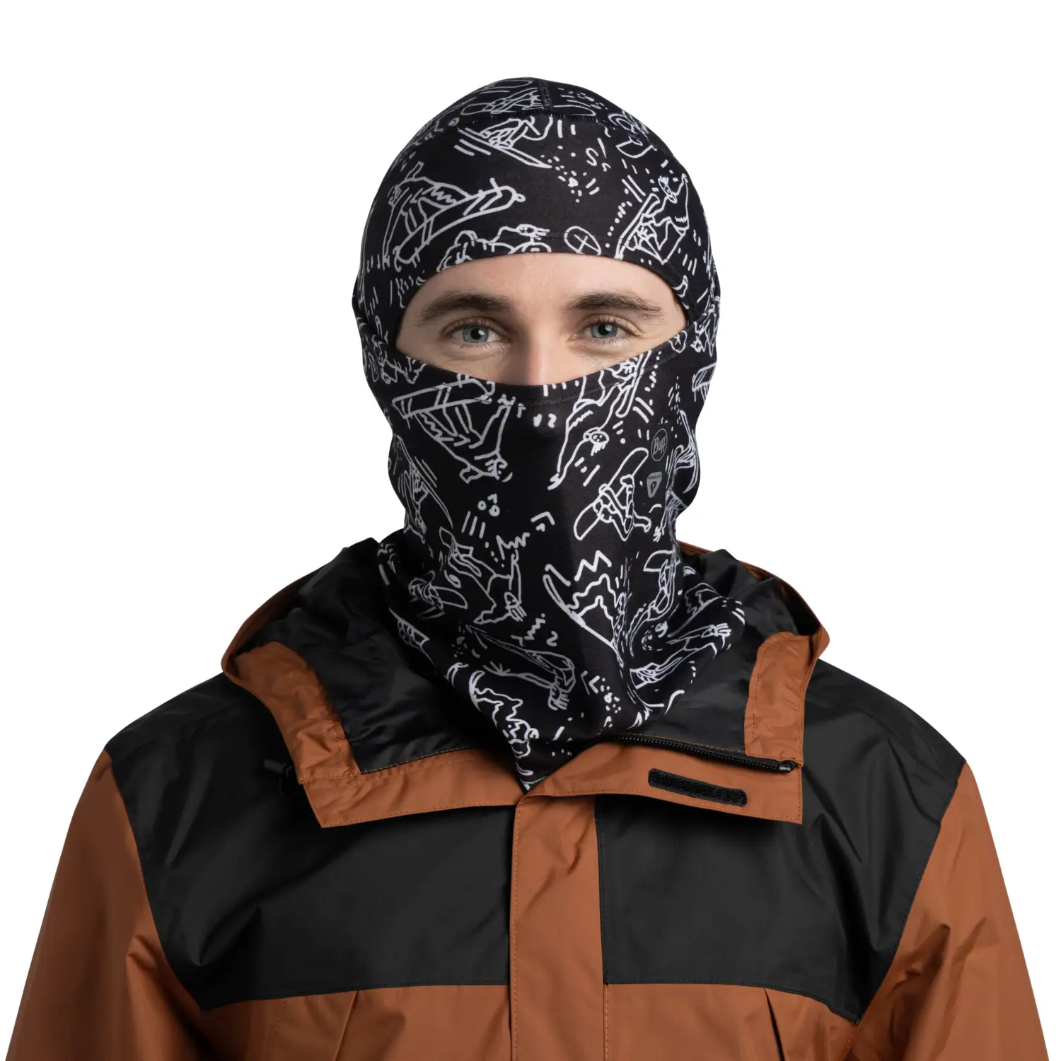 Балаклава Buff Thermonet Hinged Tivat Black - Фото 3 большая