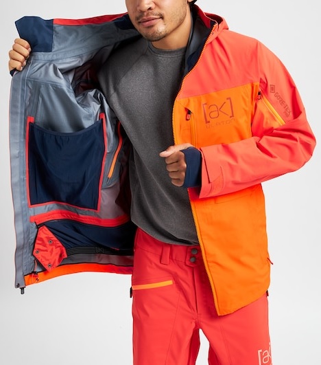 Куртка мужская Burton Ak Gore Hover Pro Fiesta Red/Clownfish Orange - Фото 5 большая