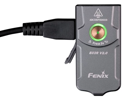 Фонарь Fenix E03R EDC V2.0 Gray - Фото 3 большая