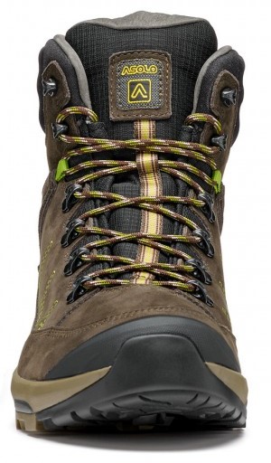 Ботинки мужские Asolo Falcon Evo Nbk Gv Mm Dark Brown/Lime - Фото 5 большая