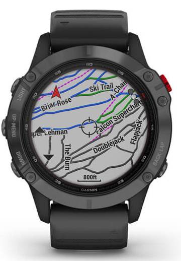 Часы Garmin Fenix 6 Pro Solar Slate Gray with Black Band - Фото 6 большая