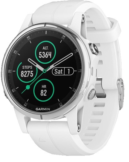 Часы Garmin Fenix 5S Plus Sapphire White - Фото 1 большая
