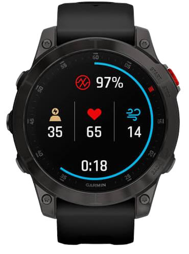 Часы Garmin Epix (Gen 2) Sapphire Titanium Black DLC - Фото 4 большая
