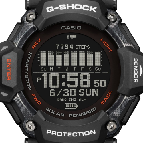 Часы Casio G-Shock GBD-H2000-1ADR Black/Orange - Фото 3 большая