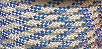 Репшнур Lanex Static 7 мм/1 м Белый-Синий-Черный - Фото 1 большая