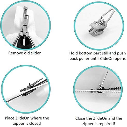 Бегунок для молнии ZlideOn 2022 Narrow Zipper XXS Black - Фото 5 большая