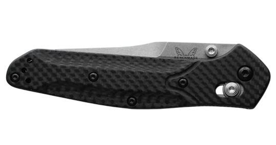 Нож Benchmade Osborne Reverse Tanto Axis S90V Carbon Fiber Black/Satin - Фото 4 большая
