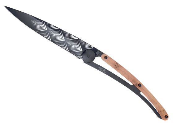Нож Deejo Black Juniper Wood Art Deco - Фото 2 большая