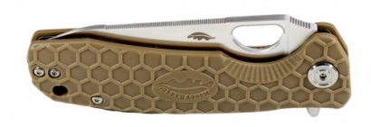 Нож Honey Badger Leaf M песочный - Фото 4 большая