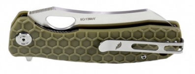 Нож Honey Badger Wharnclever M зеленый - Фото 4 большая