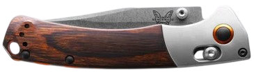Нож Benchmade Mini Crooked River Dark Brown Wood/Satin - Фото 2 большая