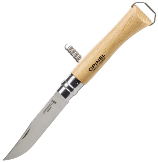 Нож Opinel №10 Бук + штопор - Фото 1 большая