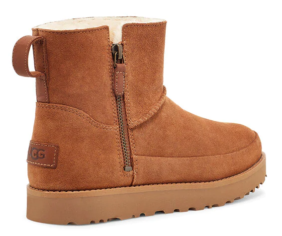 Сапоги женские UGG Classic Zip Mini Chestnut - Фото 4 большая