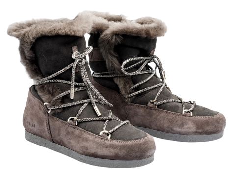 Сапоги женские Moon Boot Far Side High Shearling Anthracite - Фото 3 большая
